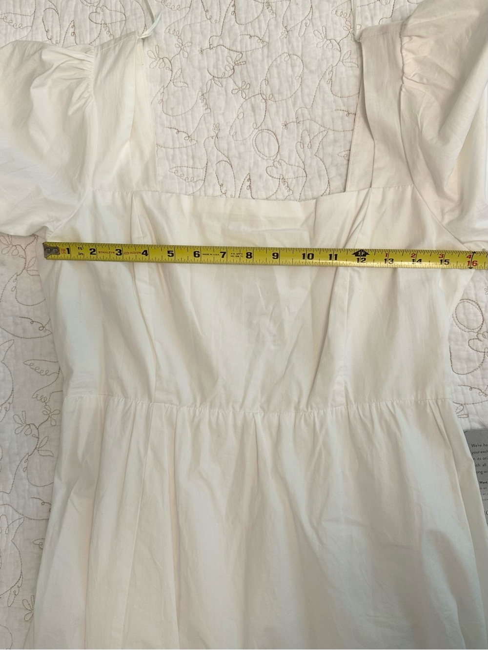 ASTR White Poplin Puff Sleeve Tiered Dress - Picture 12 of 12